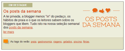 Destaques Sapo - A blogger menos in do pedaço