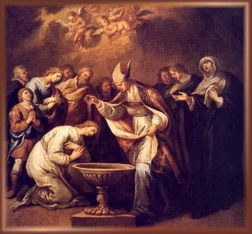 «BAPTISMO DE SANTO AGOSTINHO«, BENTO COELHO DA S