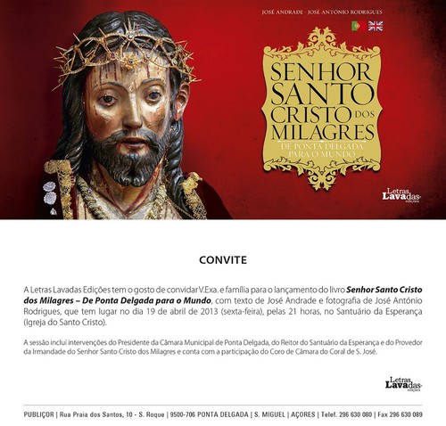 Uma nova obra dedicada ao Senhor Santo Cristo dos Milagres...