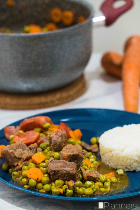 Stewed Veal with Peas and Carrots - The2Planners