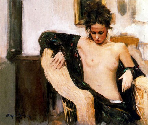 Óleo s/ tela de Cayetano de Arquer Buigas