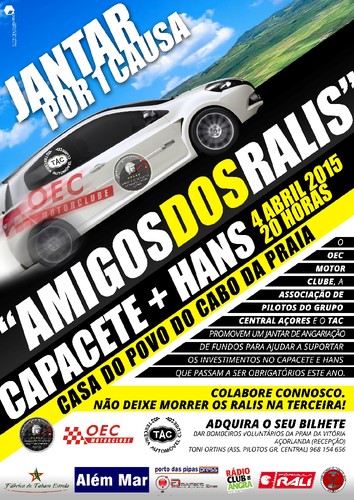Cartaz Jantar Amigos dos Ralis - Capacete + HANS.j