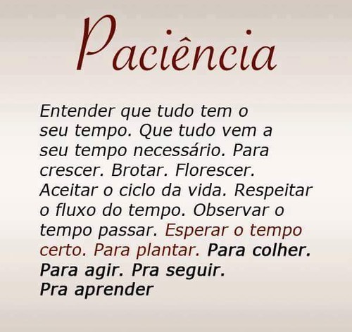 Paciência - Renascer aos 40