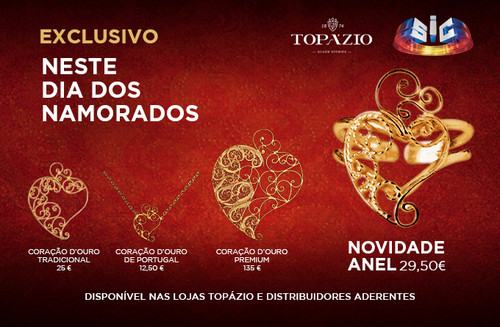 Anel Coração d'Ouro