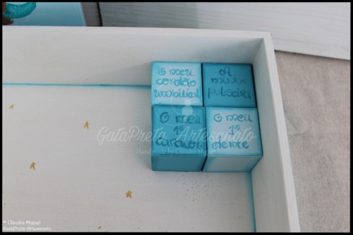 Caixa grande de recordações de bebé Sereias no 