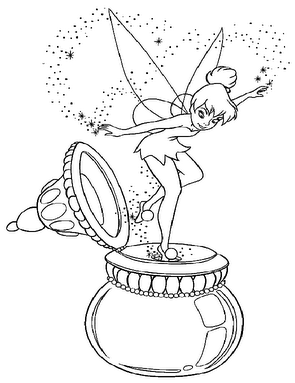 Desenhos para imprimir e pintar da Tinker Bell