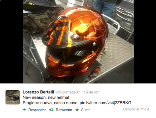 O novo capacete de Lorenzo Bertelli...