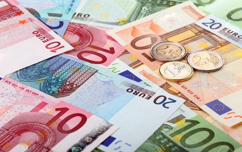 11173691-Different-euro-banknotes-and-coins-Stock-