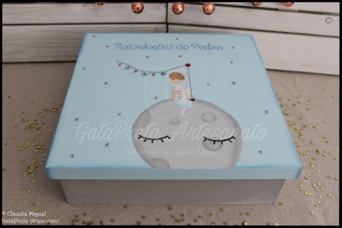 Caixa grande de recordações de bebé Astronauta1