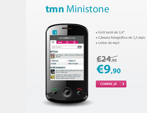 Outlet TMN telemóveis a partir de 9,90€ 