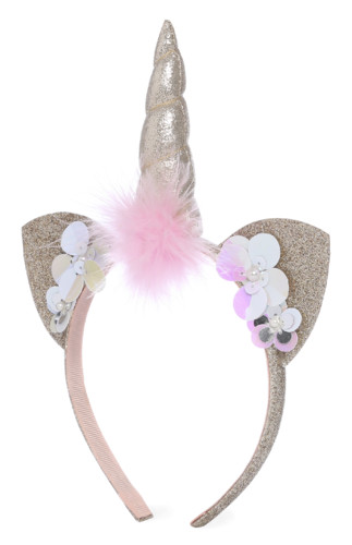 Kimball-5036101-Glitter Unicorn Hair Band Gold, RO