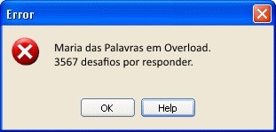 Mensagem de Erro - Maria das Palavras