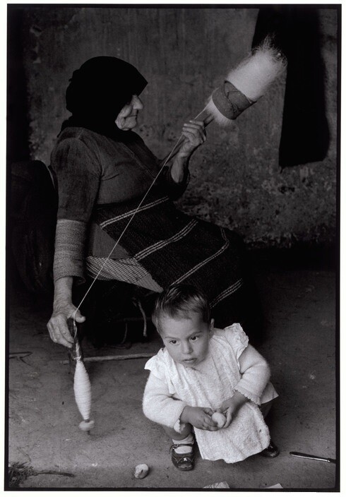 Grandmother carding wool, Crete, Greece, 1962.jpg
