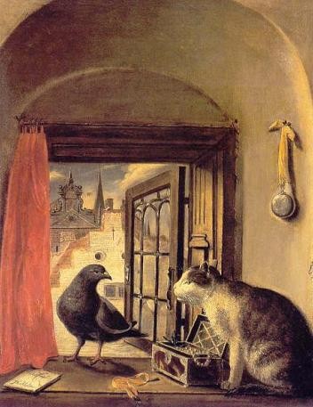 Chat et Oiseau de Govert Camphuysen.JPG