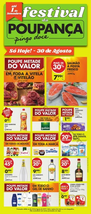 festival poupança pingo doce só hoje 30 agosto p