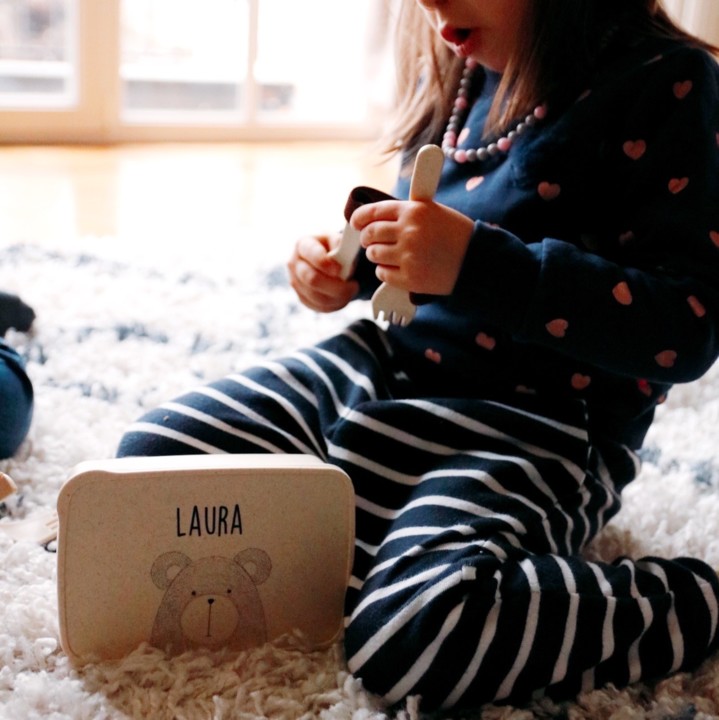 marmitas ecologicas com nome para criança