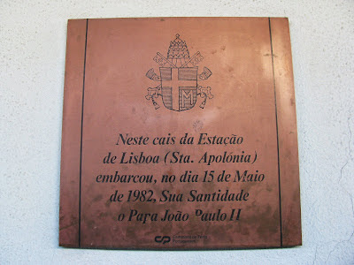 Placa Comemorativa Viagem Papa João Paulo II
