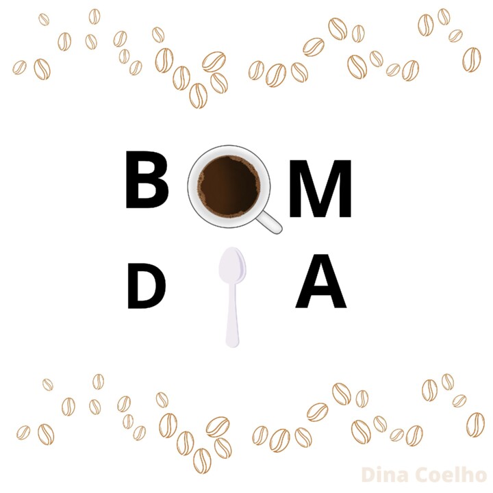 Post de Instagram de café com moldura minimalista