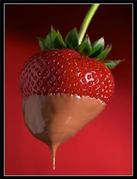 morango com chocolate