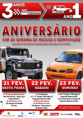 O cartaz para 3 dias de animação...