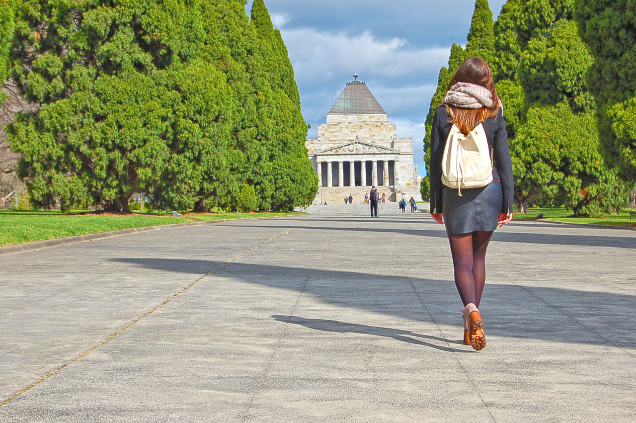 Entrada do Shrine of Remembrance
