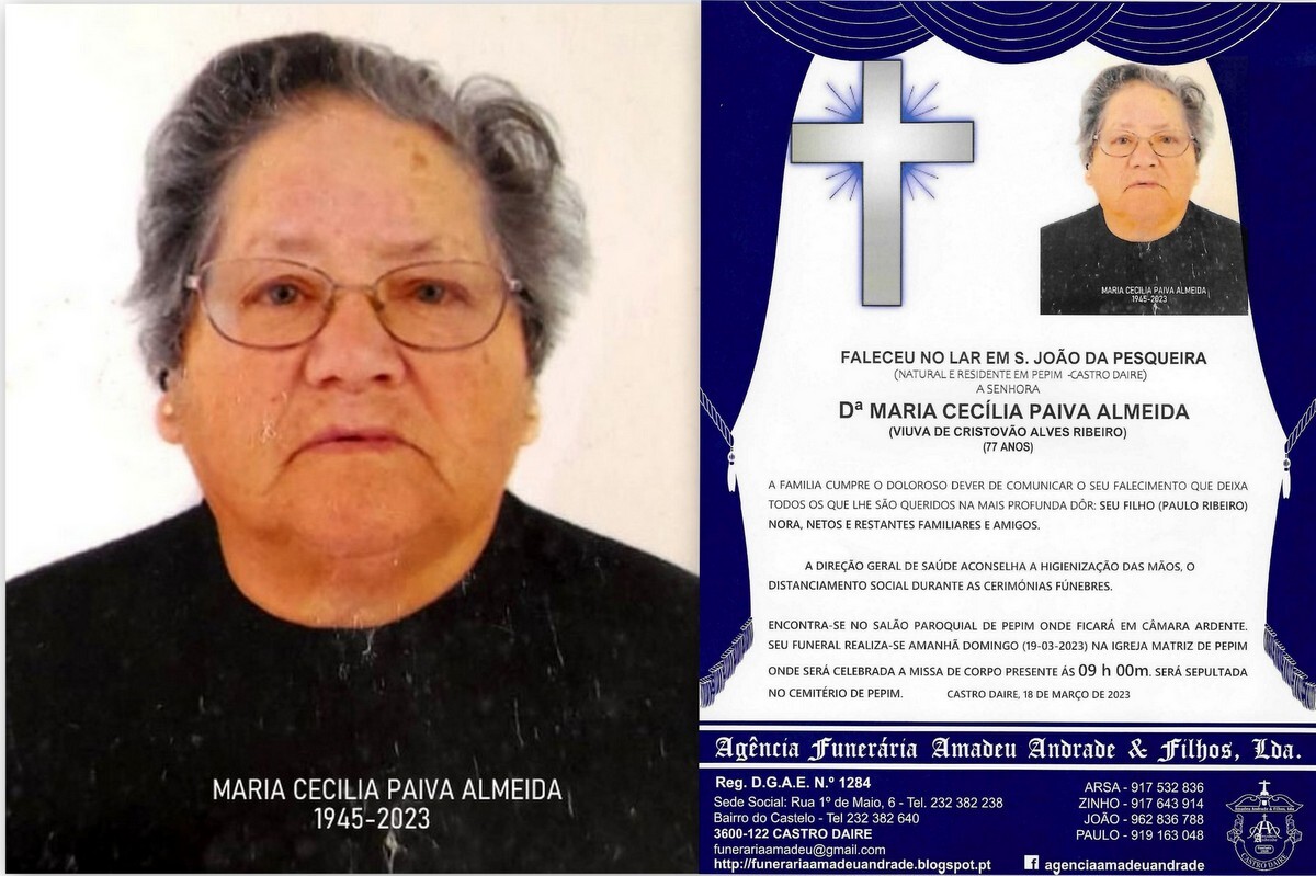 FOTO RIP   DE MARIA CECILIA PAIVA ALMEIDA-77 ANOS 