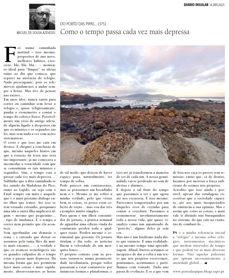 153 Como o tempo passa cada vez mais depressa - DI