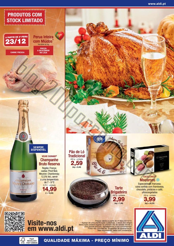 Antevisão Folheto ALDI Semana Natal - Ano novo a 