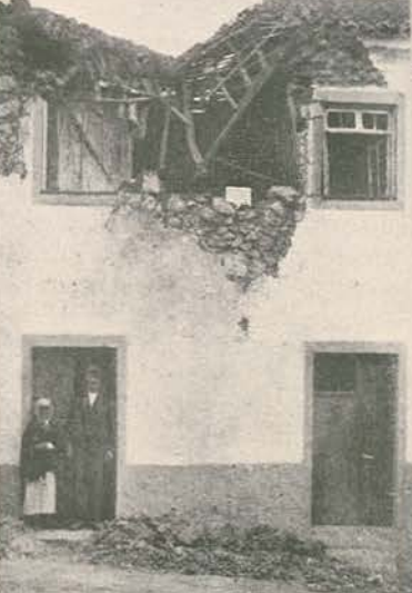 Casa atingida bombardeamento P. Delgada_julho 1917