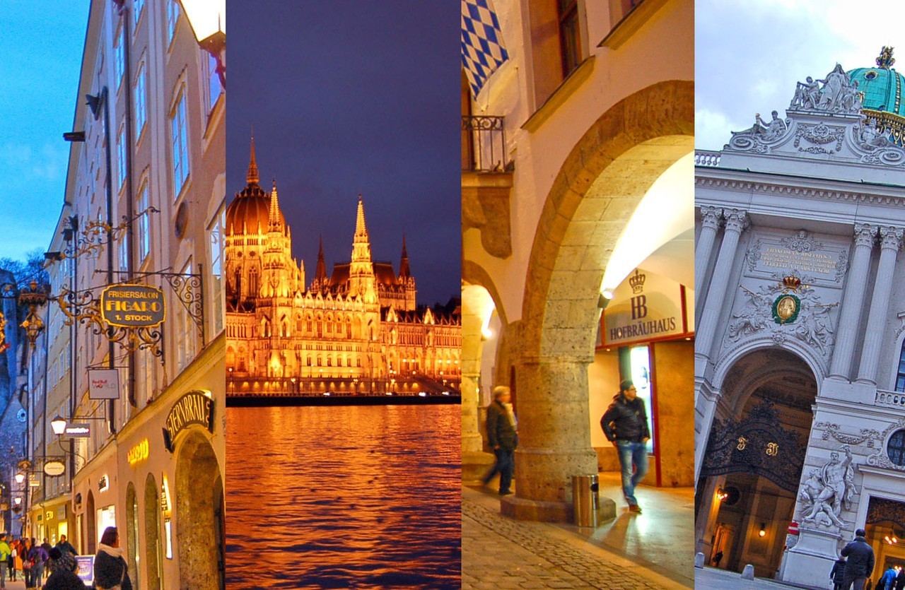 Salzburgo, Budapeste, Munique e Viena