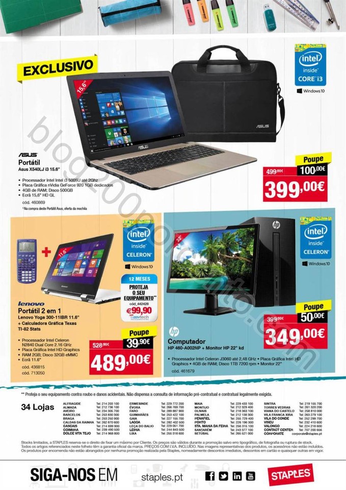 Novo Folheto STAPLES promoções de 8 a 27 setembr