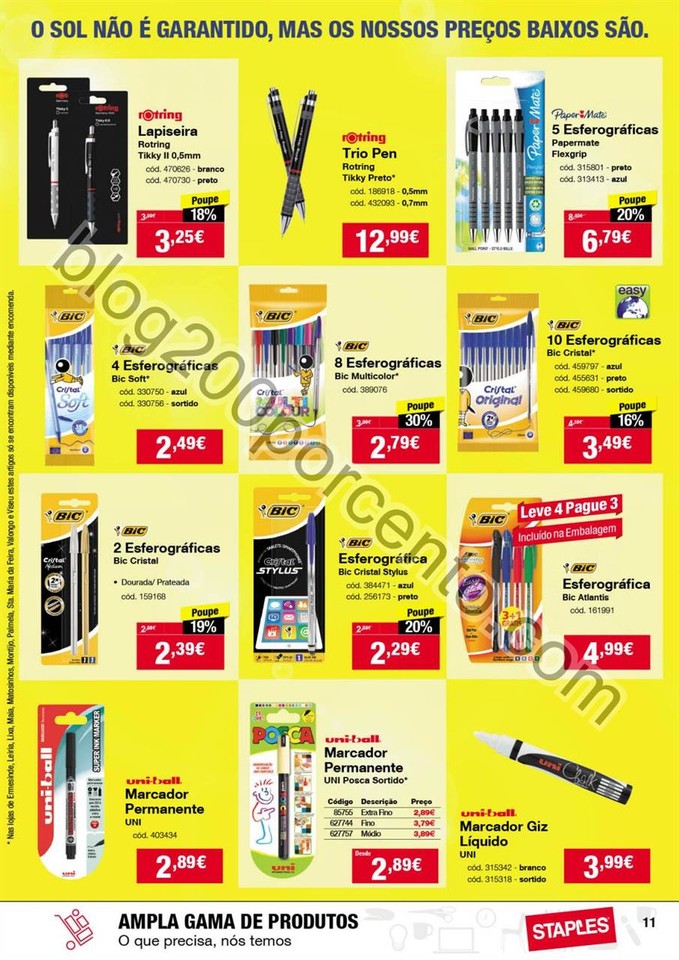 Antevisão Folheto STAPLES Promoções verão de 4