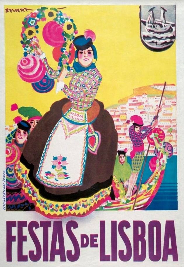 Cartaz alusivo às Festas de Lisboa, cortesia de J Cartaz alusivo às Festas de Lisboa, cortesia de J