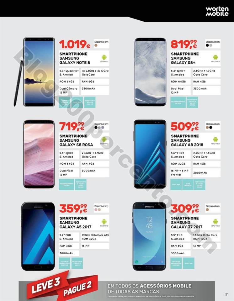 Antevisão Folheto WORTEN Mobile mundial promoçõ
