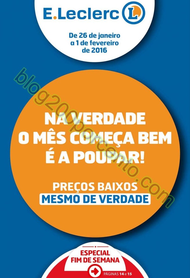 Antevisão Folheto E-LECLERC promoções de 26 jan
