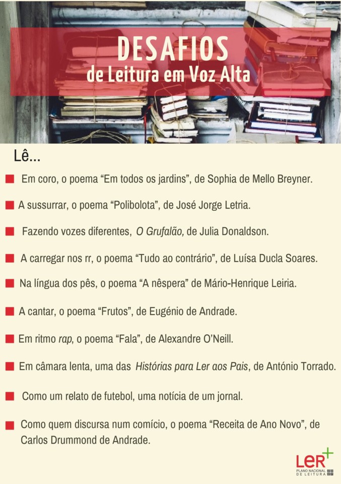 desafio de leitura em voz alta desafio de leitura em voz alta