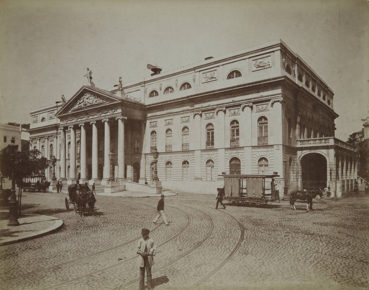 Teatro Nacional Dona Maria II, c. 1890, foto do es