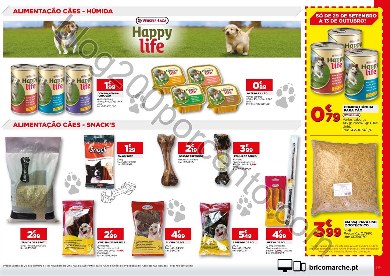 Novo Folheto Pet Shop promoções de 29 setembro a 11