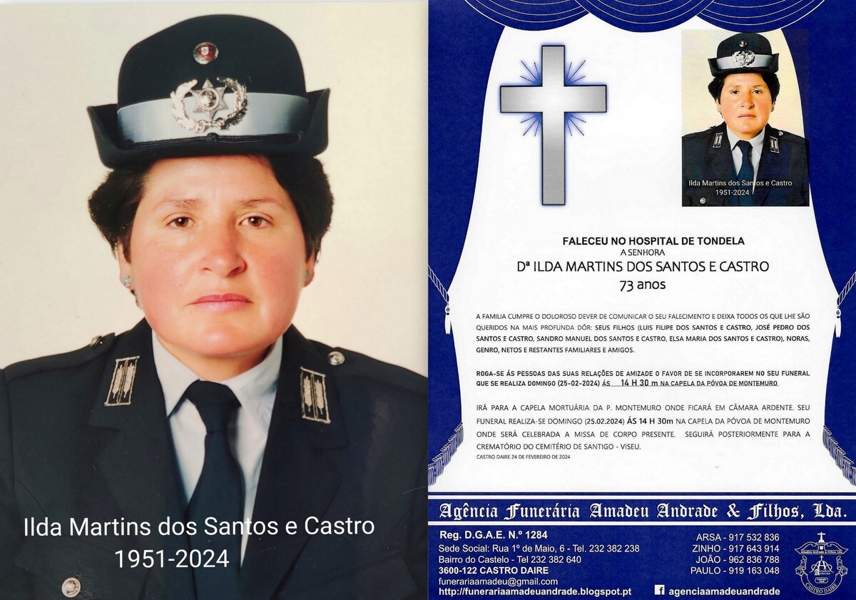 FOTO RIP DE ILDA MARTINS DOS SANTOS E CASTRO-73 AN