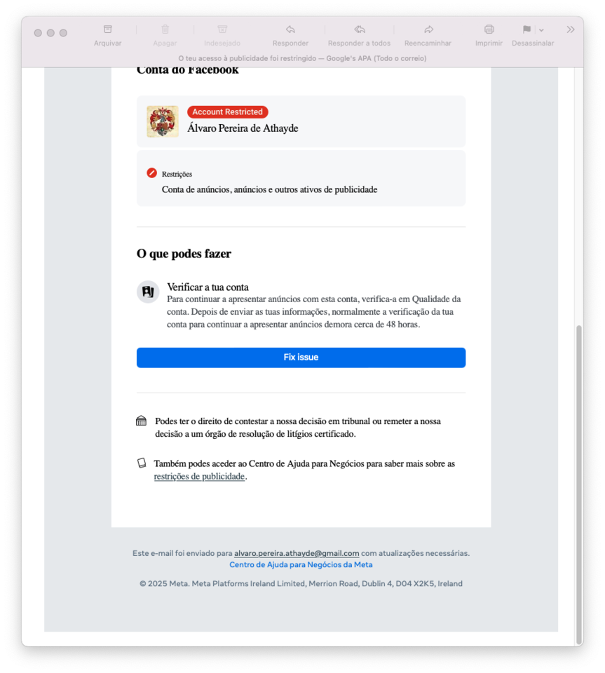 O teu acesso à publicidade foi restringido - 2.pn