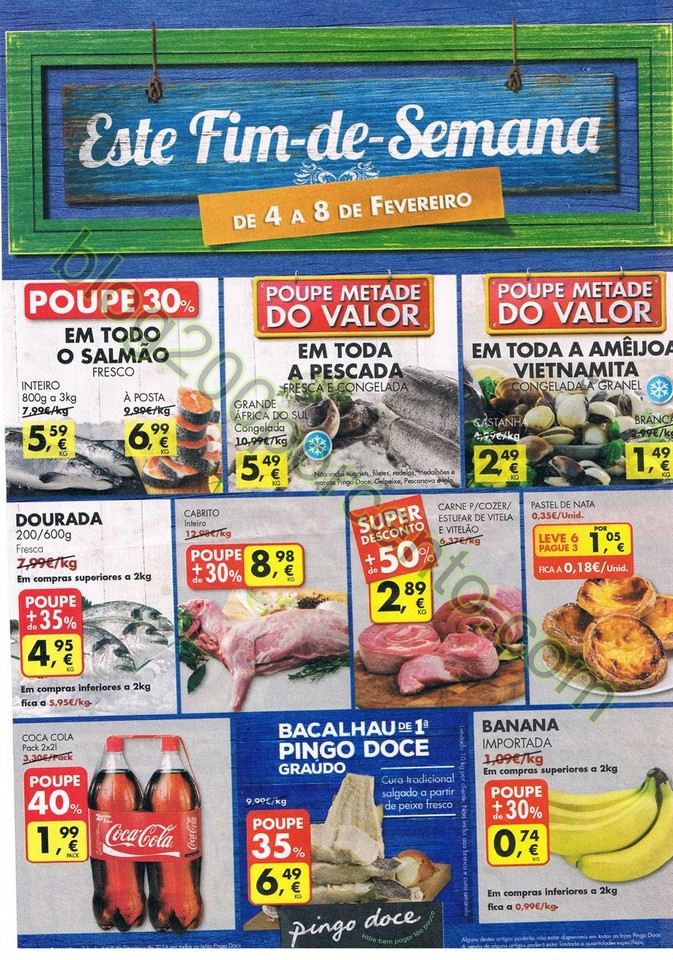 Antevisão Folheto PINGO DOCE Fim de semana de 4 a