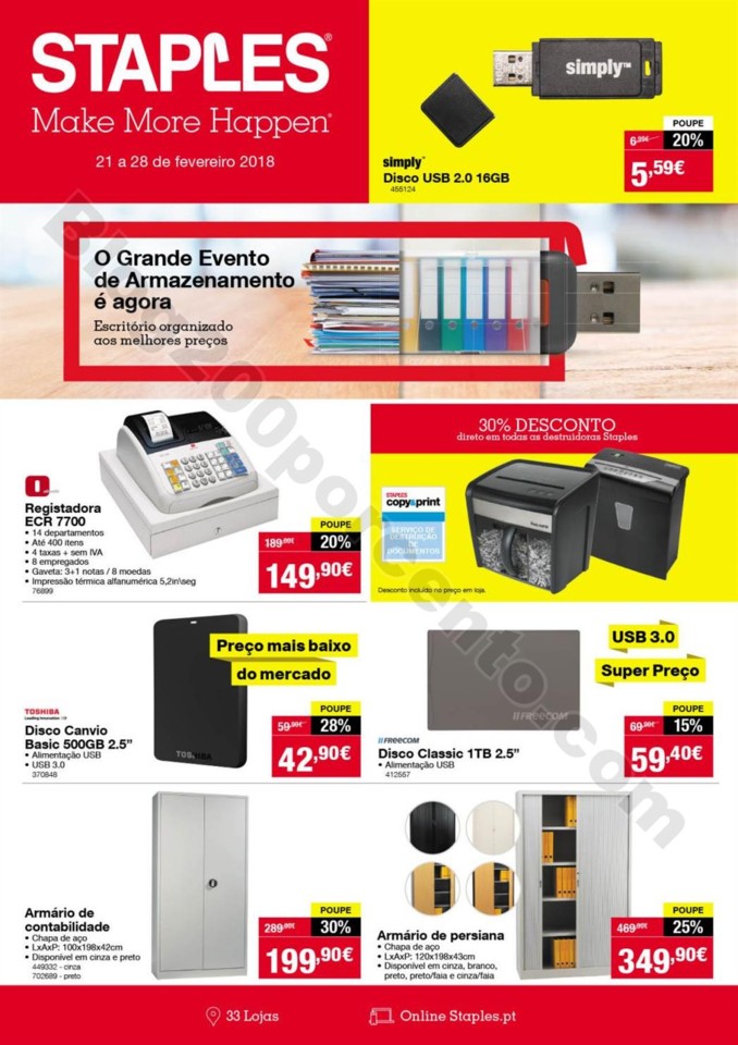 Antevisão Folheto STAPLES Promoções de 21 a 28 