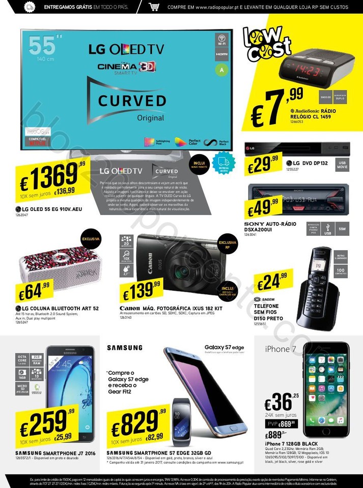 Antevisão Folheto RADIO POPULAR Low-Cost Promoç
