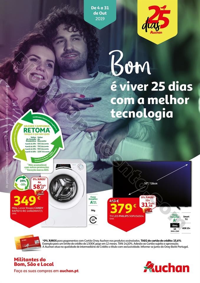 Antevisão Folheto AUCHAN 25 dias tecnologia + ret