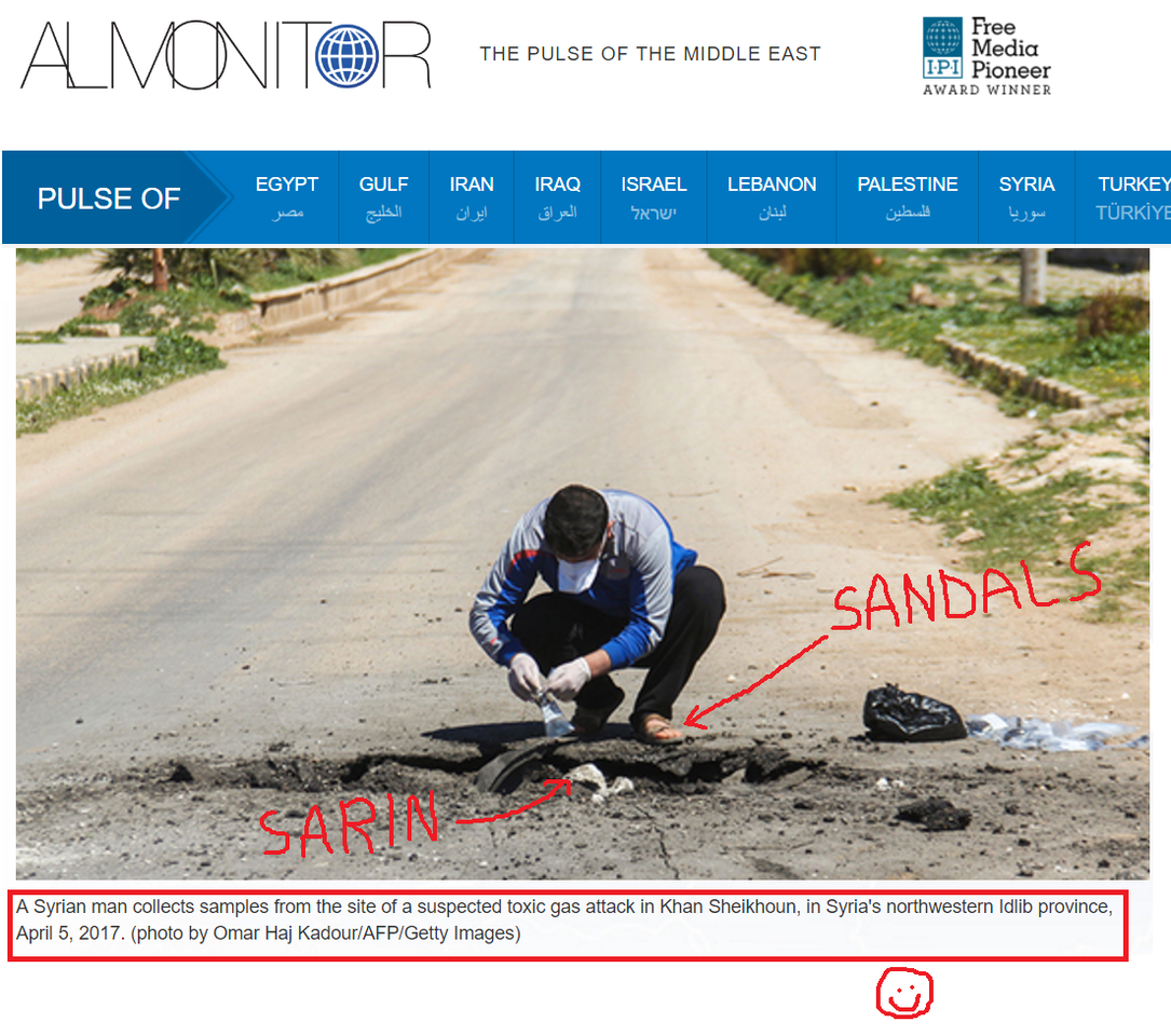 Um gajo recolhendo amostras de um gás que leva semanas a decompor-se usando sandálias! Bravo!