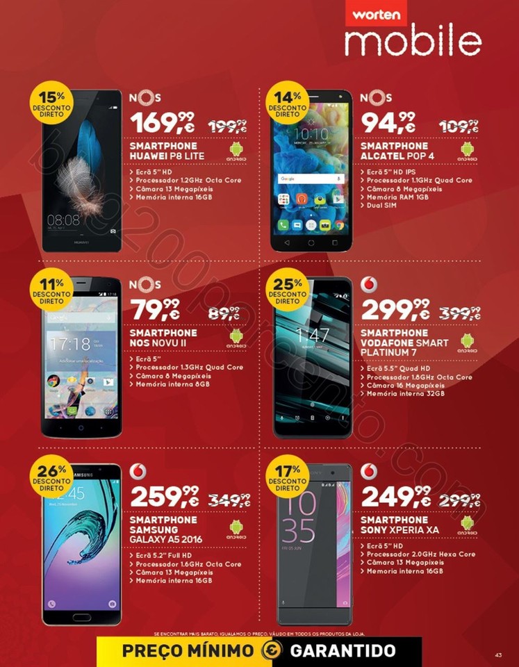 Novo Folheto WORTEN Mobile promoções até 8 feve