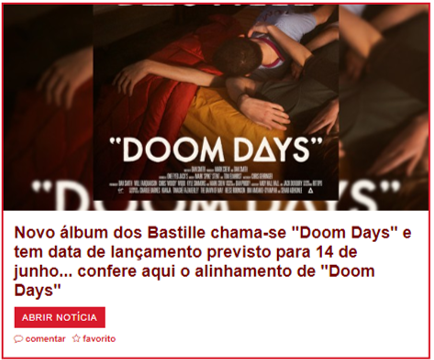 Novo álbum dos Bastille chama-se Doom Days e tem 