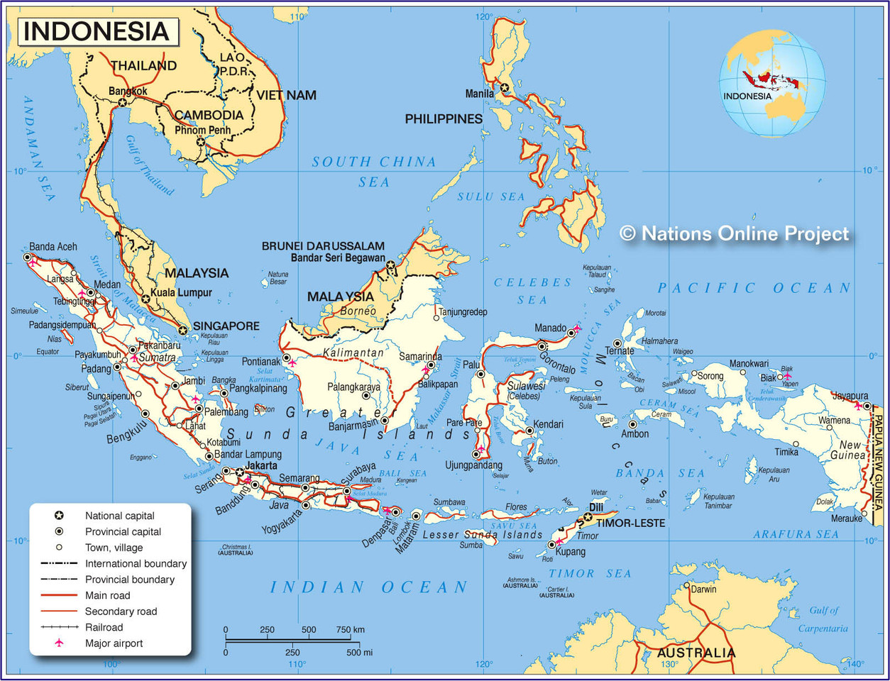 Mapa Indonésia Mapa Indonésia