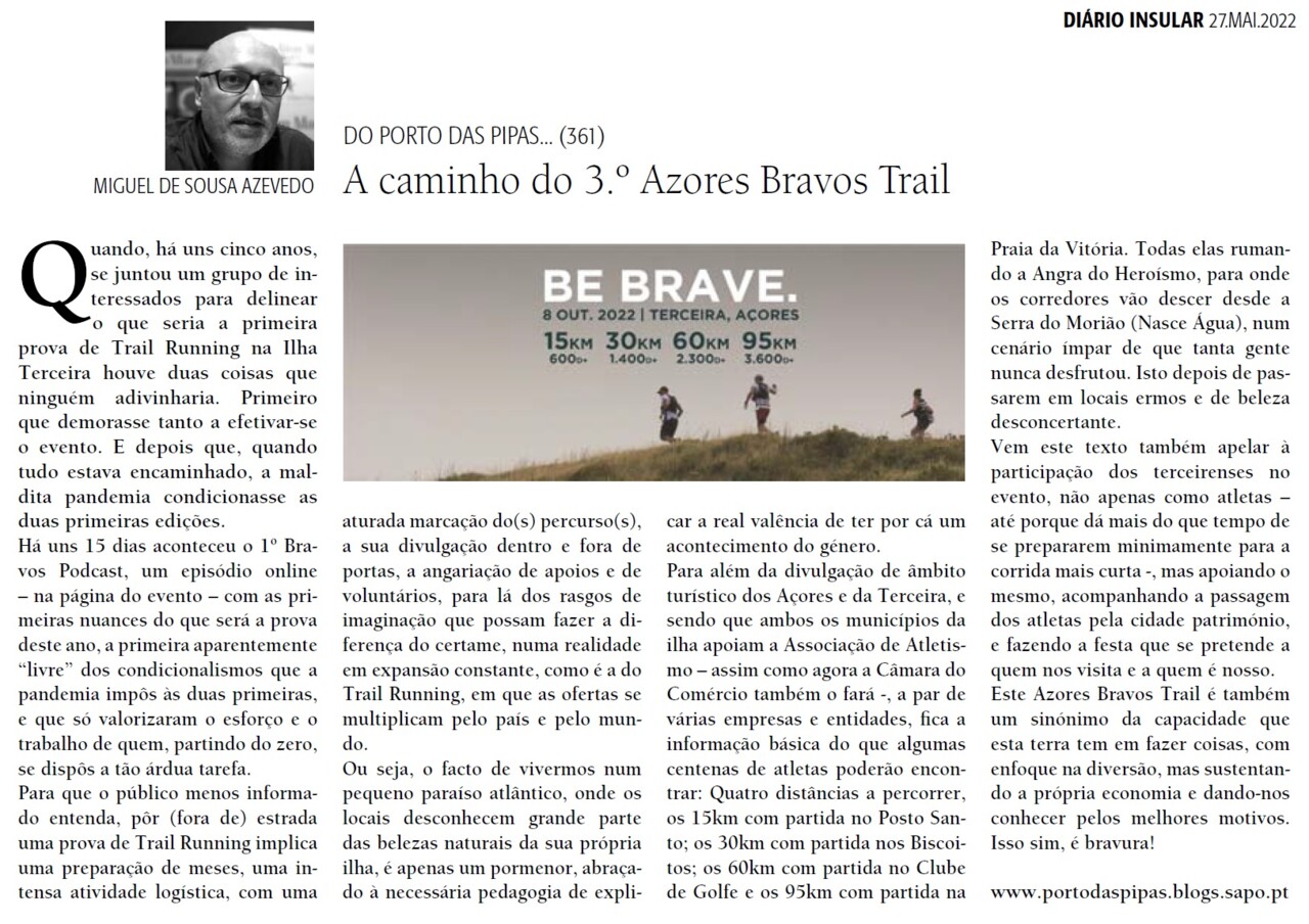 138 A caminho do 3º Azores Bravos Trail - DI 27MA