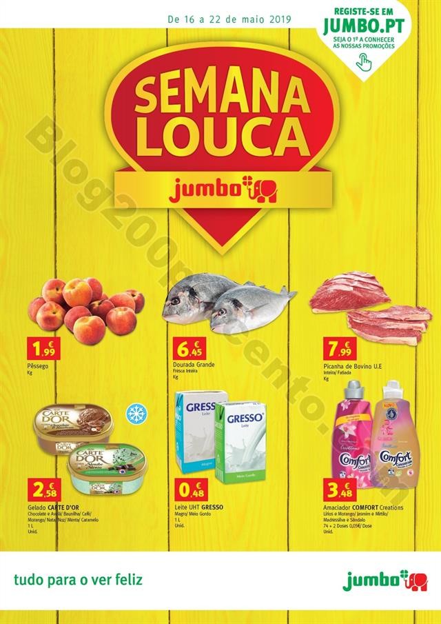 Antevisão Folheto JUMBO Semana Louca 16 a 22 maio